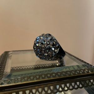 Sparkly Onyx Black Ring